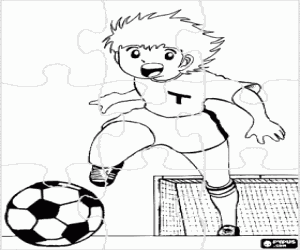 Coloriage Puzzle de l'anime Captain Tsubasa