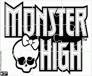 Coloriage Puzzle de le logo de Monster High