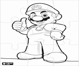 Coloriage Puzzle de Mario, jeux vidéo