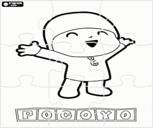 Coloriage Puzzle de Pocoyo