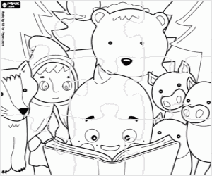 Coloriage Puzzle de Pypus et des contes pour enfants