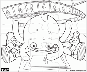 Coloriage Puzzle de Pypus et l’animation