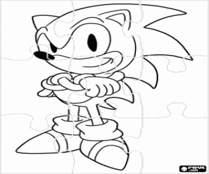 Coloriage Puzzle de Sonic The Hedgehog
