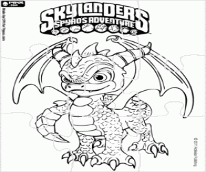 Coloriage Puzzle de Spyro Skylanders
