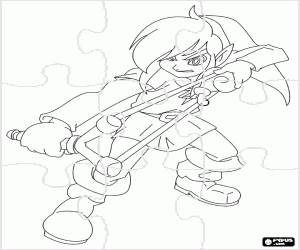 Coloriage Puzzle de The Legend of Zelda, Link