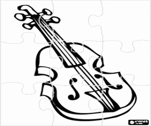 Coloriage Puzzle de violon