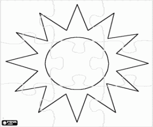 Coloriage Puzzle du soleil
