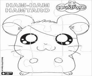 Coloriage Puzzle du hamster Hamtaro
