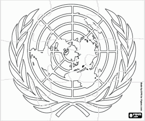 Coloriage Puzzle du logo des Nations Unies