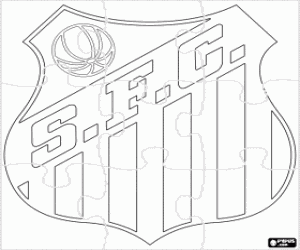 Coloriage Puzzle du Santos FC logo