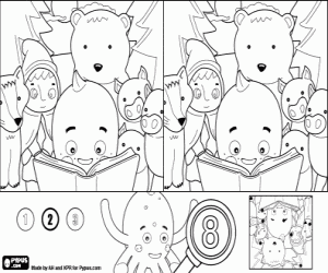 Coloriage Pypus et les contes, jeu des différences