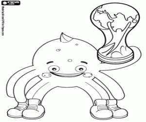 Coloriage Pypus et la Coupe du monde