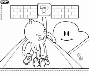 Coloriage Pypus dans un jeu vidéo