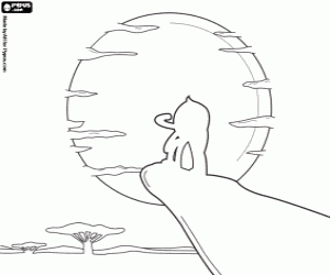 Coloriage Pypus comme Simba le Roi Lion