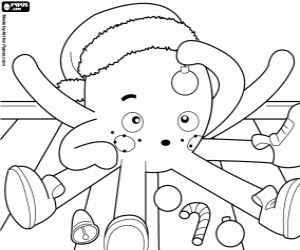 Coloriage Pypus à Noël