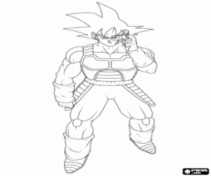Coloriage Le père de Goku, Bardock