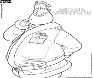 Coloriage Père Noël de Mission Noël