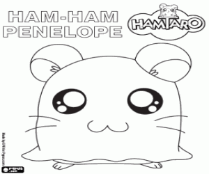 Coloriage Pénélope, un hamster de Hamtaro