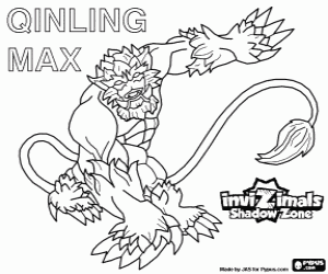 Coloriage Qinling Max, Invizimals Shadow Zone