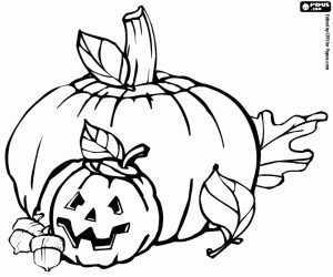 Coloriage Quelques citrouilles d’Halloween