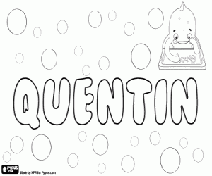 Coloriage Quentin, nom d'origine latine