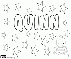 Coloriage Quinn, nom irlandais et anglais