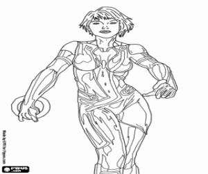 Coloriage Quorra, un personnage de Tron L'héritage