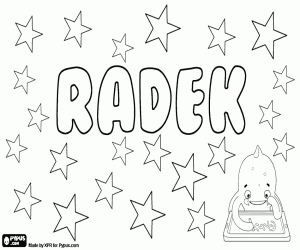 Coloriage Radek, nom slave pour garçon