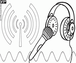 Coloriage La radio, un média de communication