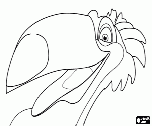 Coloriage Rafael, le toucan