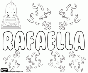 Coloriage Rafaella, variante de Raffaella