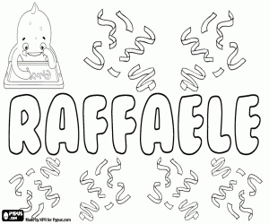 Coloriage Raffaele, variante de Raffaello