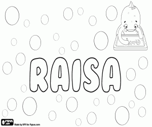 Coloriage Raisa, nom de diverses origines