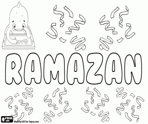 Coloriage Ramazan, nom masculin