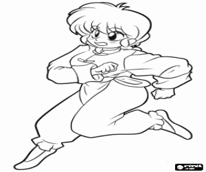 Coloriage Ranma, personnage d'anime