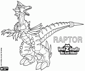 Coloriage Raptor, Invizimals The Lost Tribes