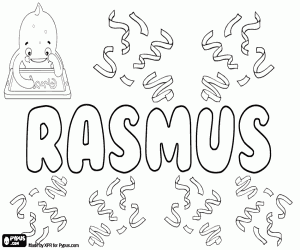 Coloriage Rasmus, variante d'Erasmus