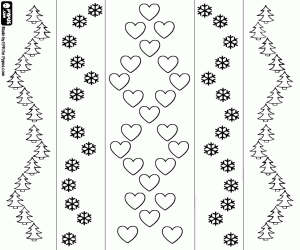 Coloriage Rayures verticales avec décorations