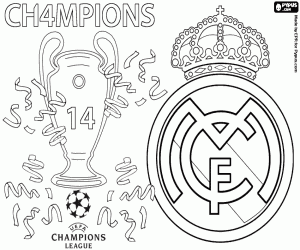 Coloriage Real Madrid, 14e champion 2021-2022
