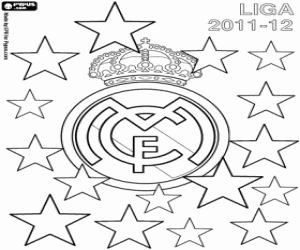 Coloriage Real Madrid, champion 2011-2012