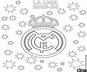 Coloriage Le Real Madrid, champion de la Liga 2023-24