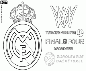Coloriage Real Madrid, champion Euroligue 2015
