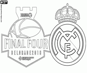 Coloriage Real Madrid, champion Euroligue 2018