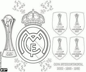 Coloriage Real Madrid, champion du monde de 2018