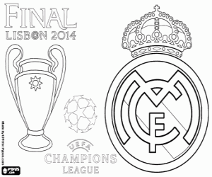Coloriage Real Madrid, Champions 2013-2014