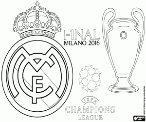 Coloriage Real Madrid, Champions 2015-2016