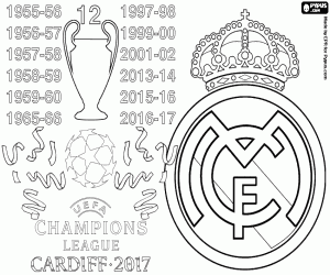 Coloriage Real Madrid, Champions League 2016-2017