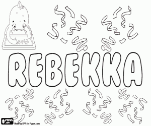 Coloriage Rebekka, nom en diverses langues