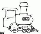 Petite locomotive à vapeur avec numéro 1