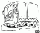 Camion remorque avec chauffeur